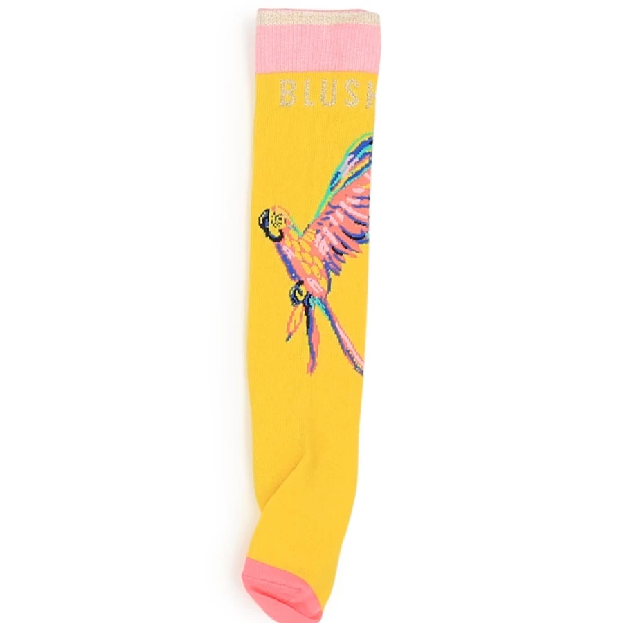 BILLIEBLUSH Cotton-Rich Socks for Girls - Soft & Comfortable Lemon Color Crew Socks