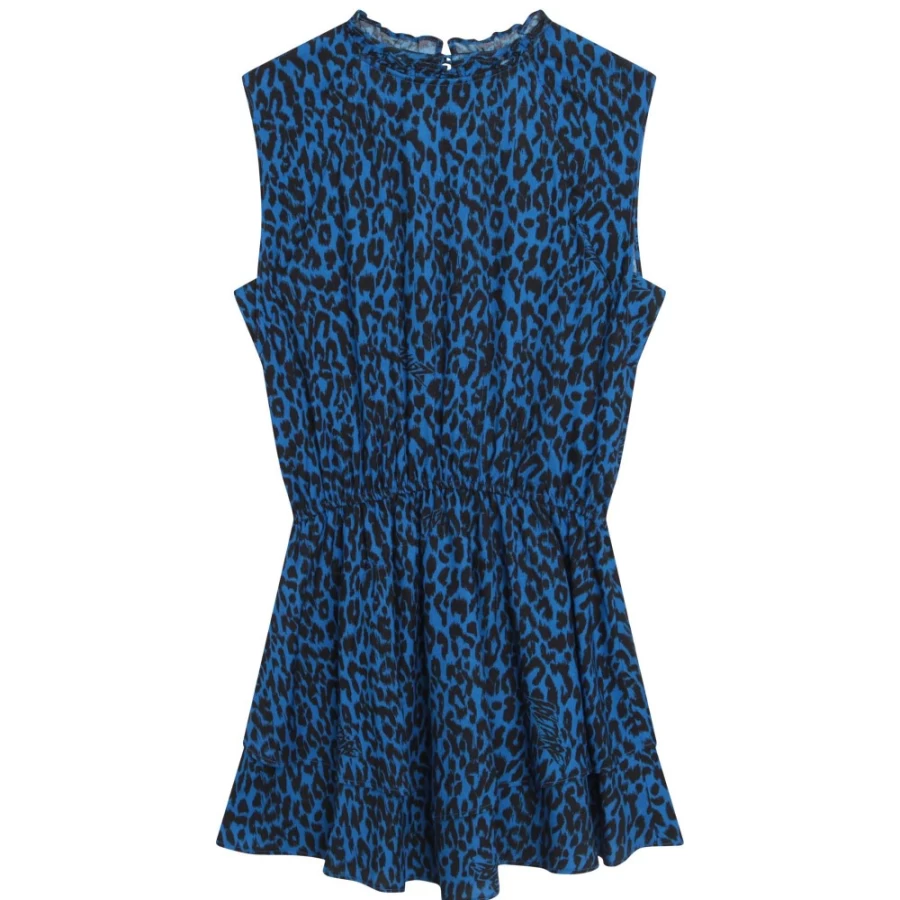 ZADIG & VOLTAIRE Girls' Electric Blue Leopard Print Dress