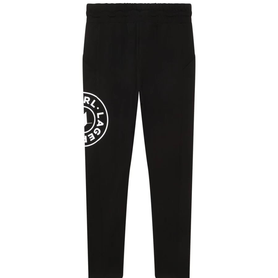 KARL LAGERFELD KIDS Girls' Black Printed Jeggings for Stylish Comfort