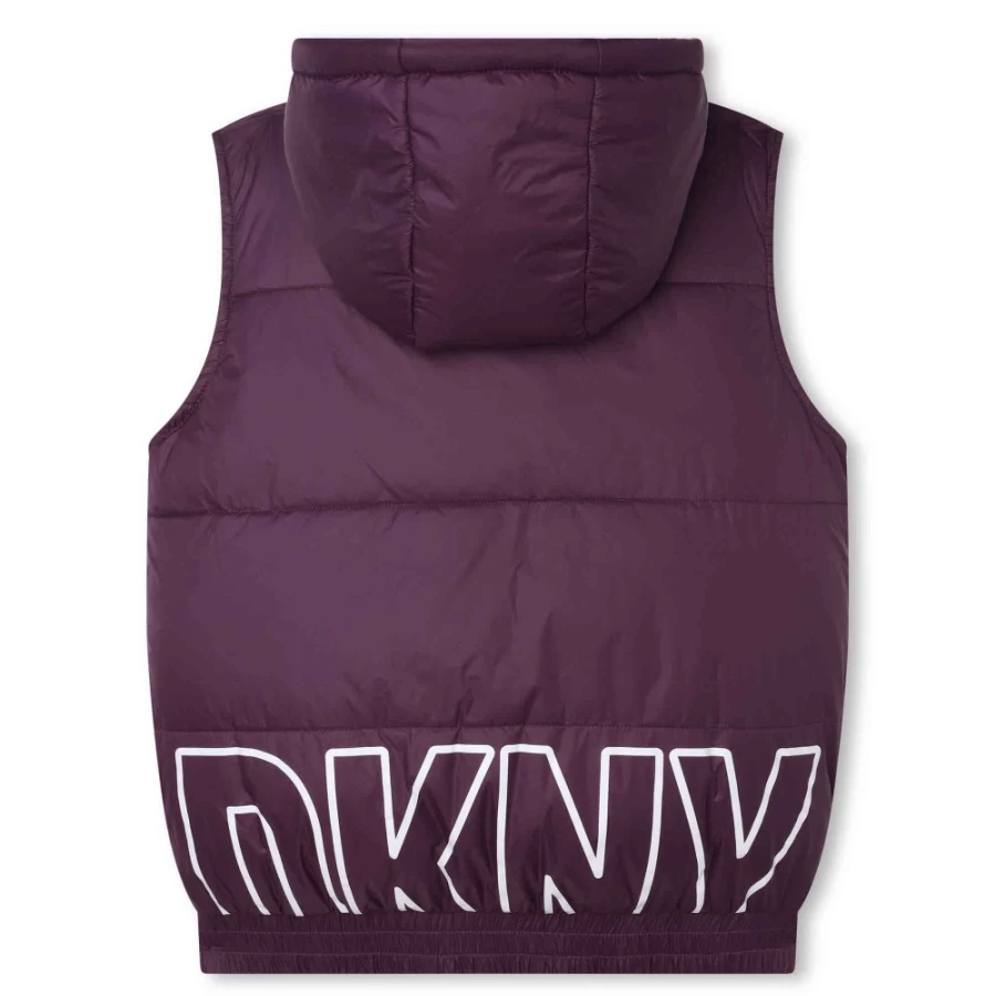 DKNY Girls' Hooded Body Warmer - Lightweight Quilted Jacket for Kids