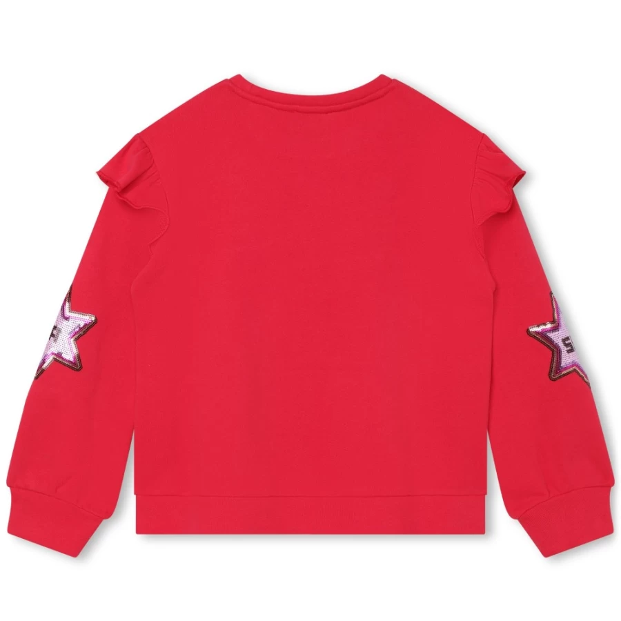 SONIA RYKIEL Girls' Poppy Fleece Sweatshirt - Cozy Pullover Hoodie for Kids