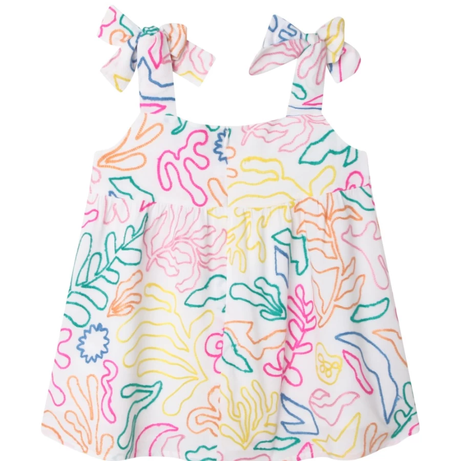 MARC JACOBS Girls' White Cotton & Linen Blouse – Comfortable & Stylish Top