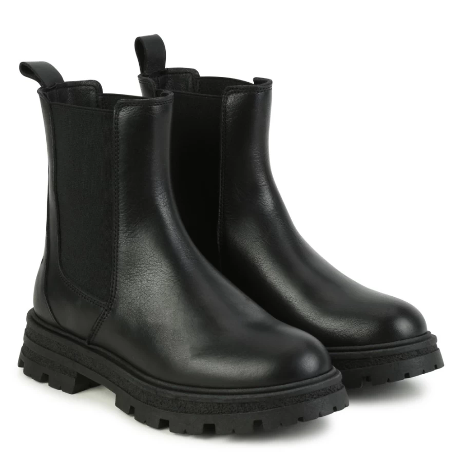 ZADIG & VOLTAIRE Black Leather Ankle Boots for Girls