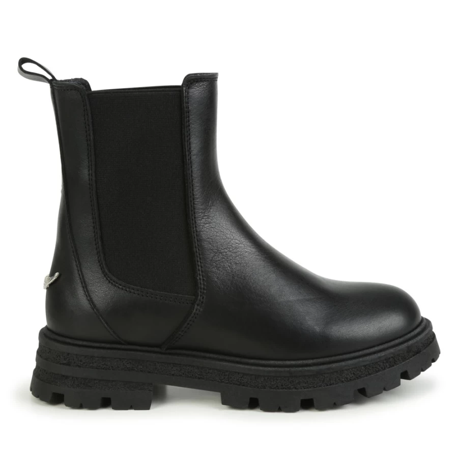 ZADIG & VOLTAIRE Black Leather Ankle Boots for Girls