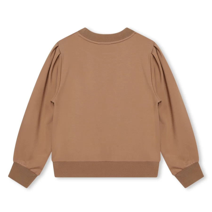 BOSS Girls' Stone Color Long-Sleeved Sweatshirt - Casual Comfort Pullover