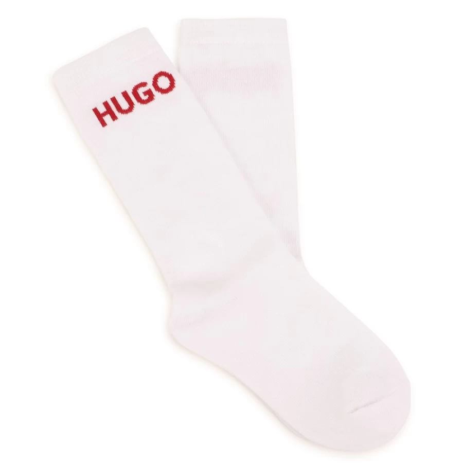 HUGO Girls' 2-Pack Black & White Socks