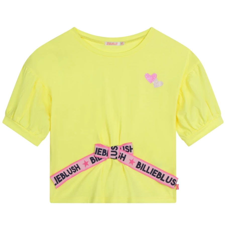 BILLIEBLUSH Girls' Lemon Short-Sleeved T-Shirt for Kids - Soft Cotton Summer Top