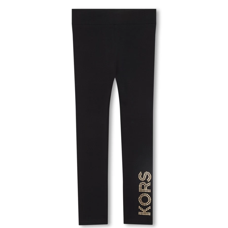 MICHAEL KORS Black Iridescent Leggings for Girls - Shimmering Detail & Stylish Fit
