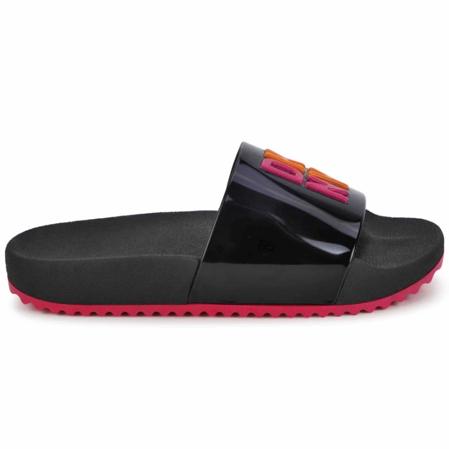 DKNY Girls' Black PVC Sandals for Comfort and Style