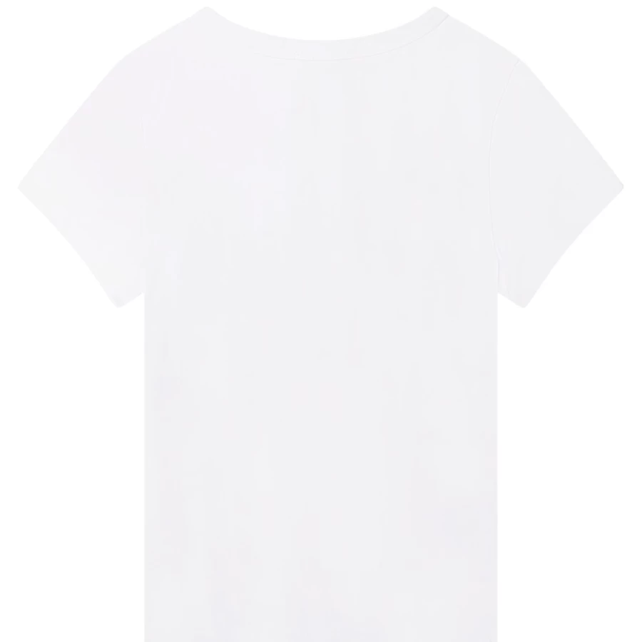 LANVIN Girls' White Printed Cotton T-Shirt | Fashionable Kids Tee
