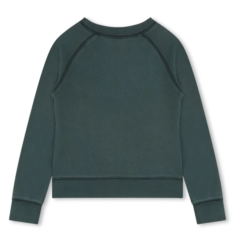 ZADIG & VOLTAIRE Girls Ivory Cotton Fleece Sweatshirt - Soft & Cozy Pullover