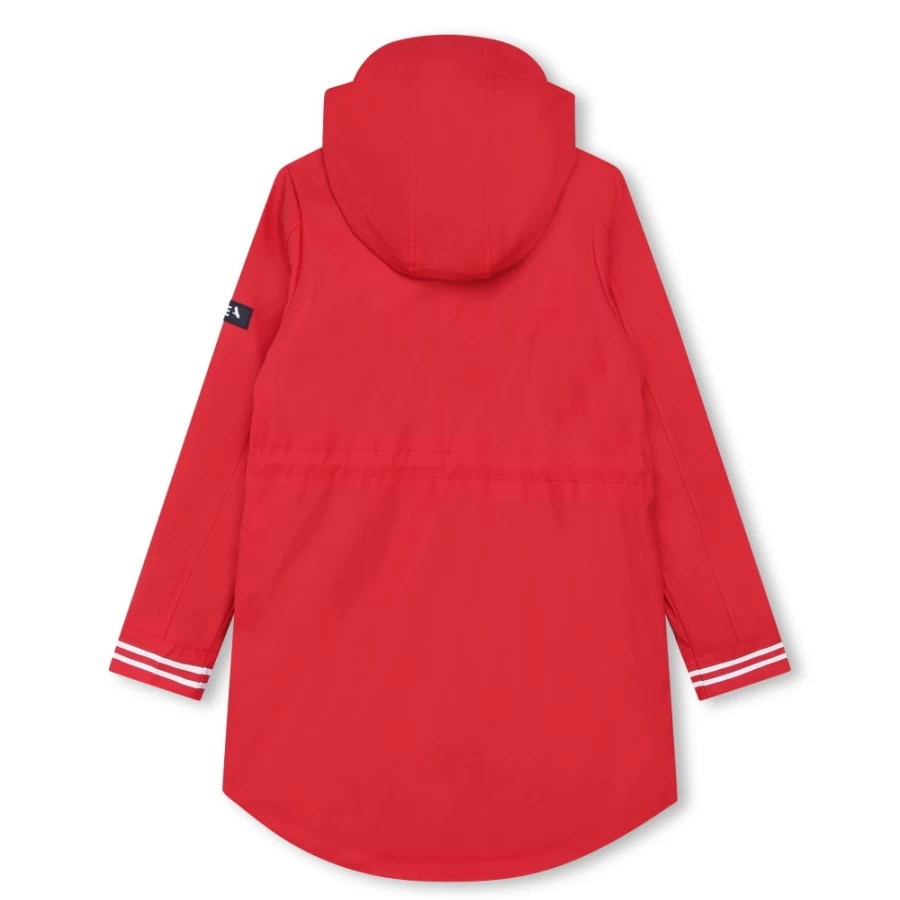 AIGLE Girl's Poppy Red Water-Repellent Raincoat for Kids