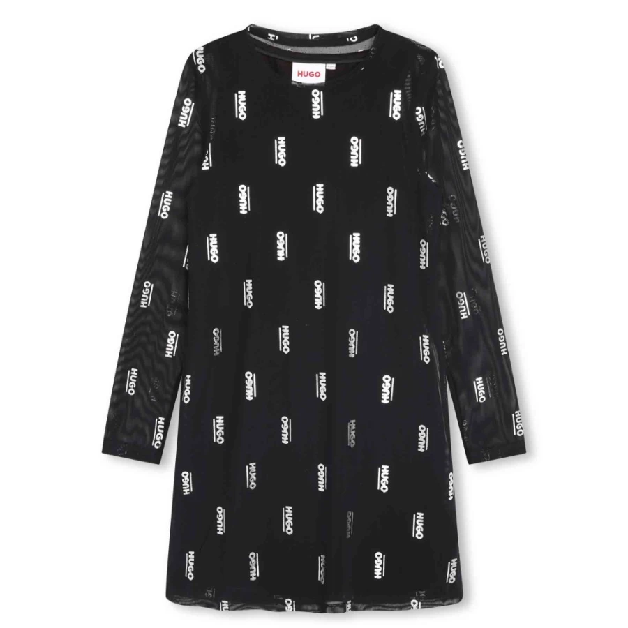 HUGO Black Printed 2-In-1 Dress for Girls