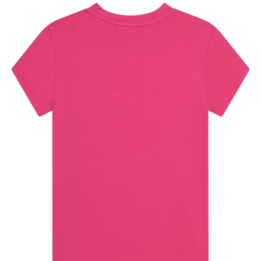 DKNY Girls' Raspberry Short-Sleeve Cotton T-Shirt for Kids