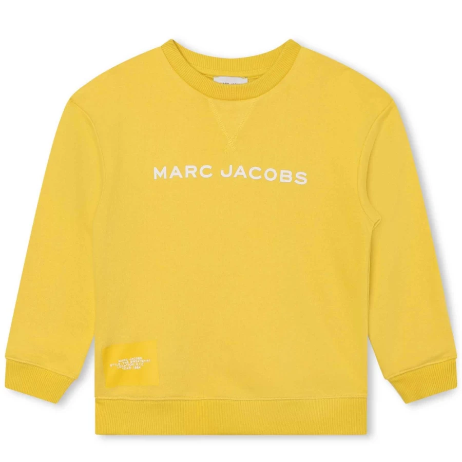 MARC JACOBS Girls' Yellow Cotton-Rich Sweatshirt | Soft & Comfortable Pullover