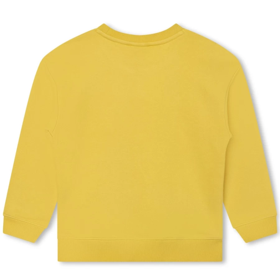 MARC JACOBS Girls' Yellow Cotton-Rich Sweatshirt | Soft & Comfortable Pullover