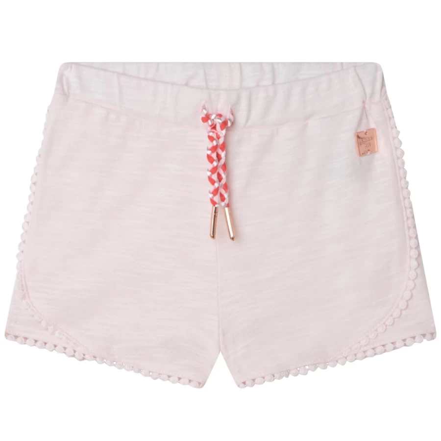 CARREMENT BEAU Girls' Apricot Elastic Waist Comfort Shorts