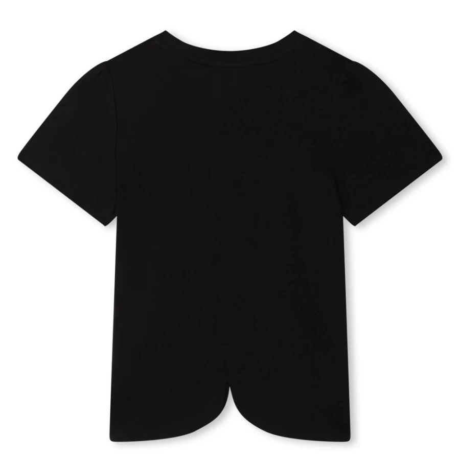 SONIA RYKIEL Black Short-Sleeved T-Shirt for Girls - Stylish Cotton Tee