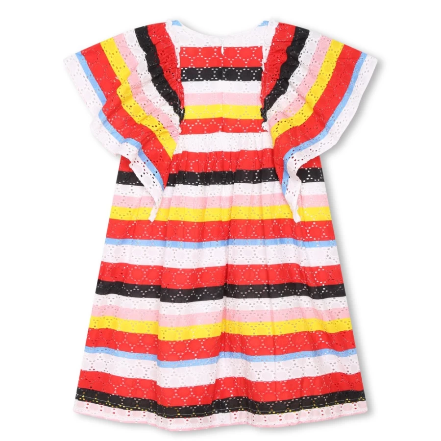 SONIA RYKIEL Girls' Multicoloured Striped Short-Sleeved Dress