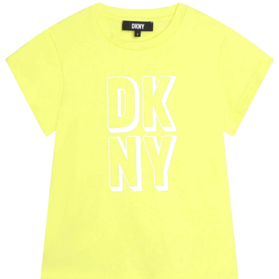 DKNY Girls' Lemon Short-Sleeved T-Shirt for Summer Comfort