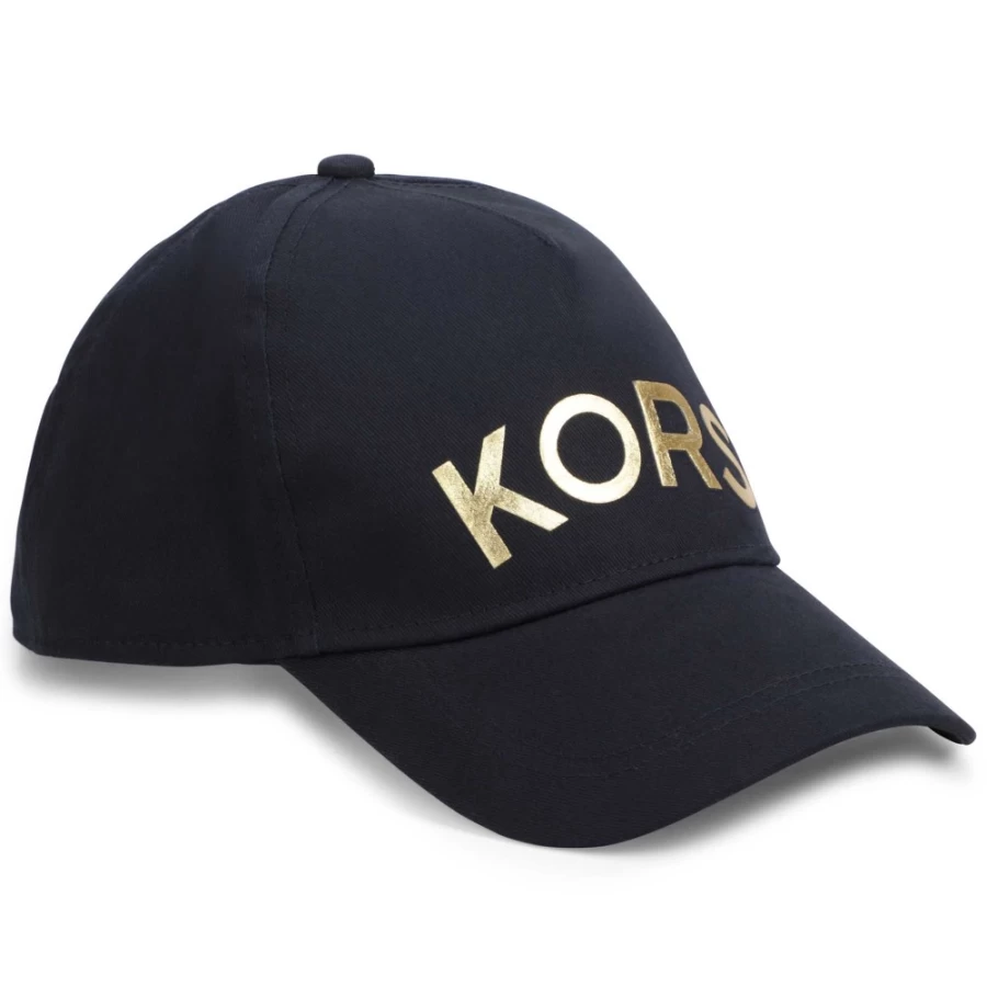 MICHAEL KORS Navy Cotton Canvas Baseball Cap for Girls