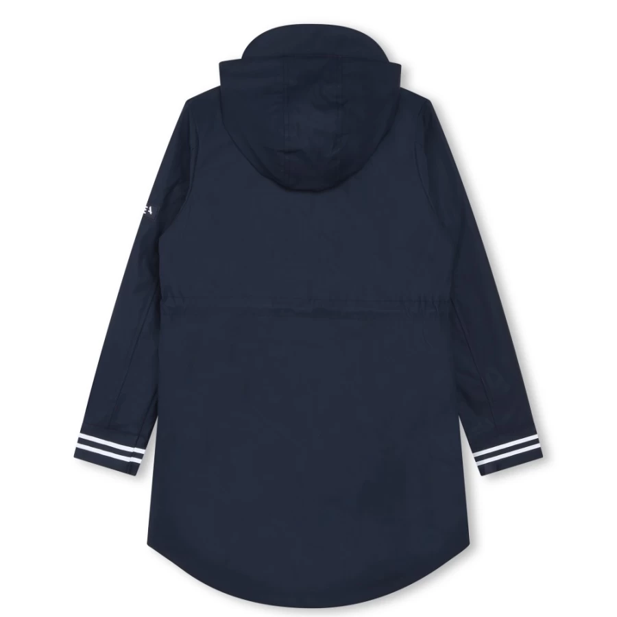 AIGLE Navy Water-Repellent Raincoat for Girls - Lightweight & Durable Outdoor Jacket