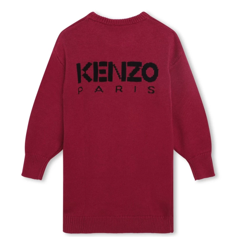 KENZO KIDS Girls Crimson Cotton-Wool Blend Dress