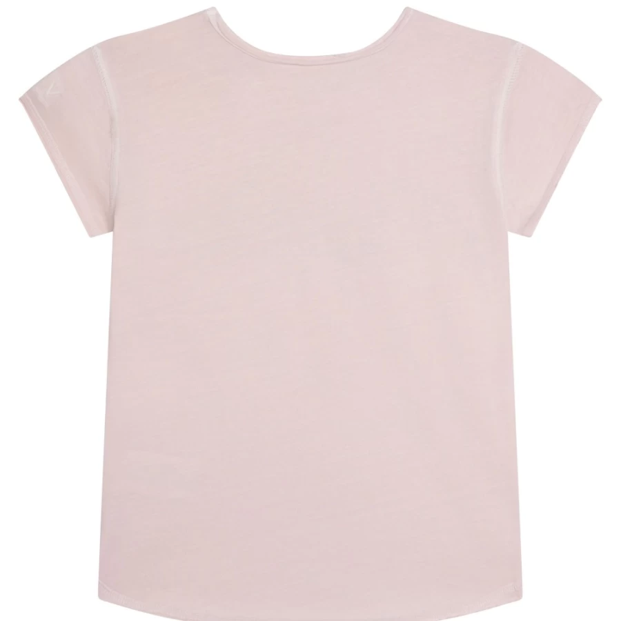 ZADIG & VOLTAIRE Girls Lilac Short-Sleeved Cotton T-Shirt for Kids