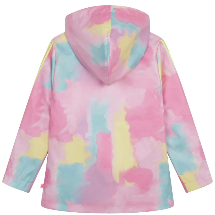 BILLIEBLUSH Girls' Multicoloured Hooded Raincoat for Kids - Lightweight Waterproof Jacket