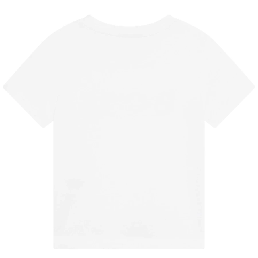 KENZO KIDS Girls' White Short Sleeve T-Shirt | Classic Cotton Tee for Girls