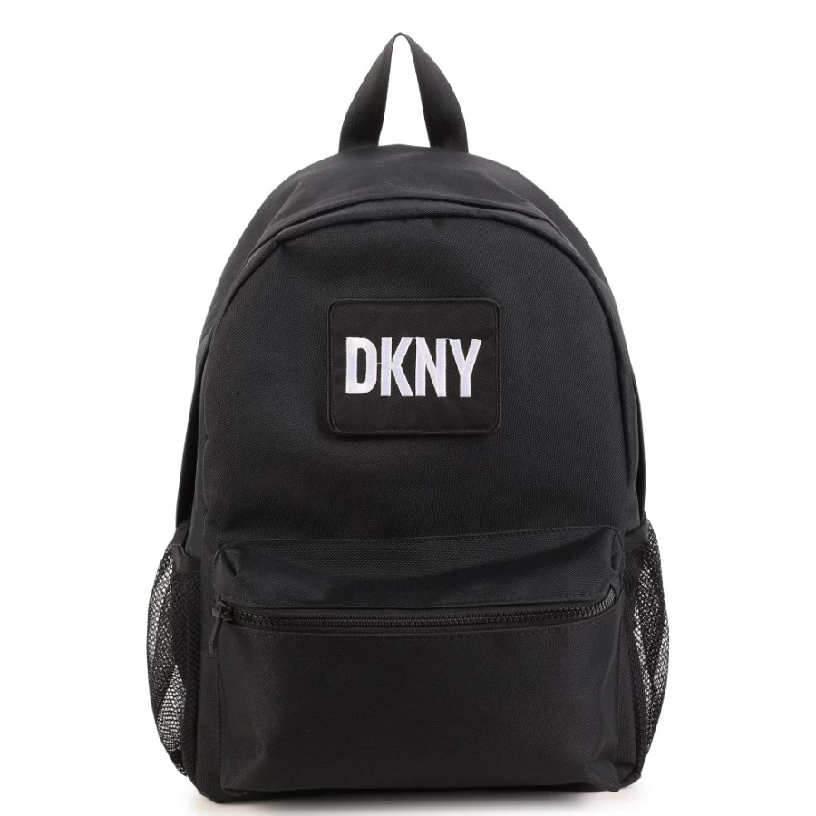 DKNY Black Logo Backpack for Girls - Stylish School & Travel Bag