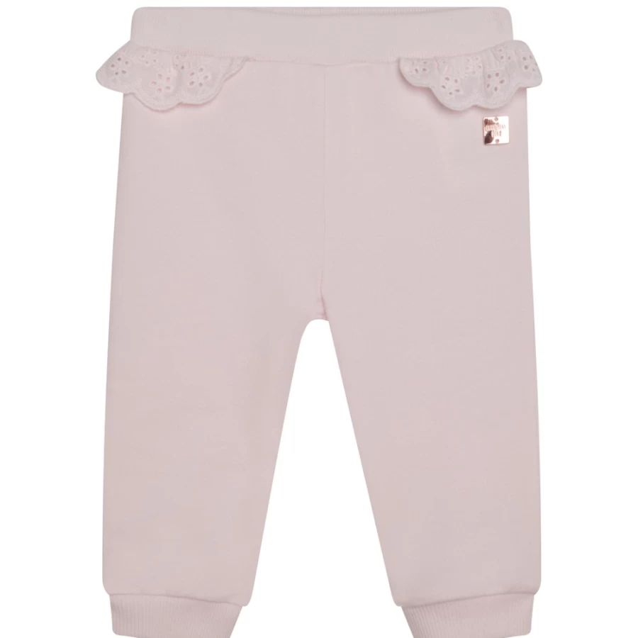 CARREMENT BEAU Girls' Apricot Frilled Jersey Trousers for Kids