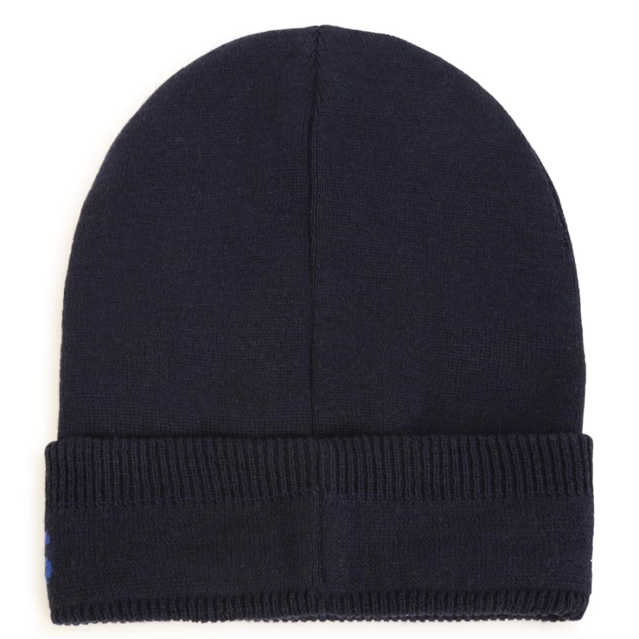 MARC JACOBS Navy Jacquard Logo Hat for Girls
