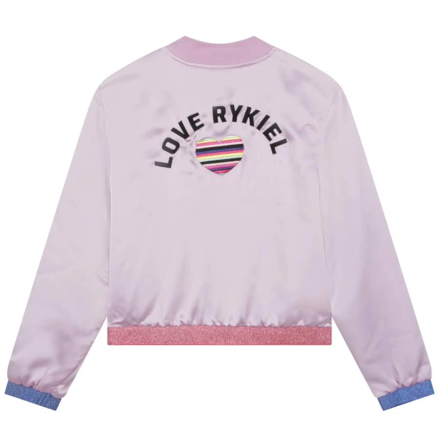SONIA RYKIEL Lilac Satin Jacket for Girls - Elegant & Stylish Outerwear
