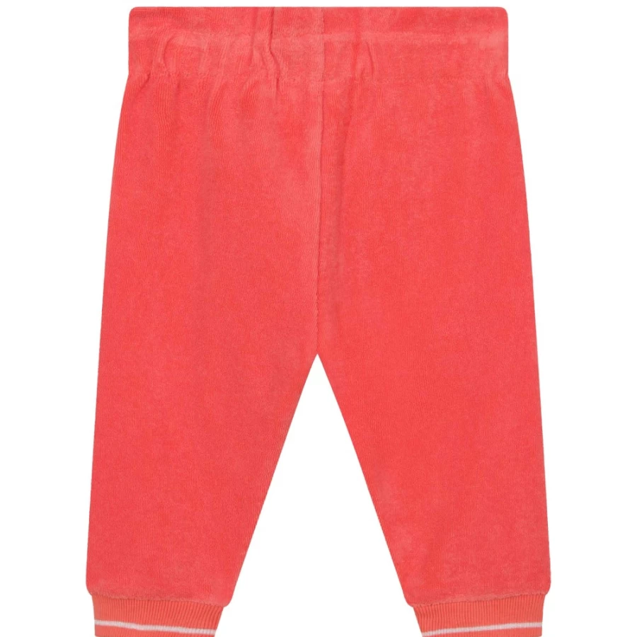 CARREMENT BEAU Peach Terry Towelling Trousers for Girls - Soft & Comfortable