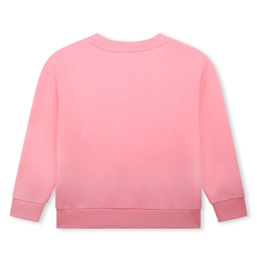 MARC JACOBS Girls Apricot Fleece Sweatshirt - Soft Cozy Pullover for Kids