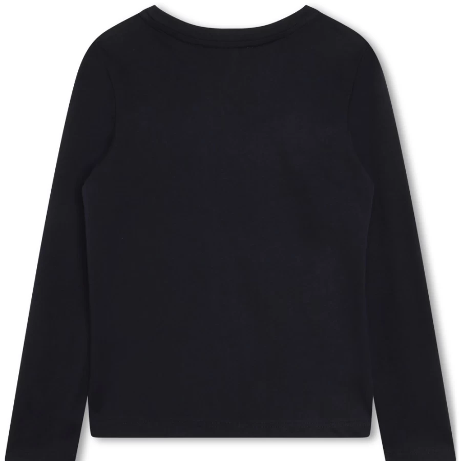 LANVIN Navy Printed Sweatshirt for Girls - Stylish & Comfortable Pullover