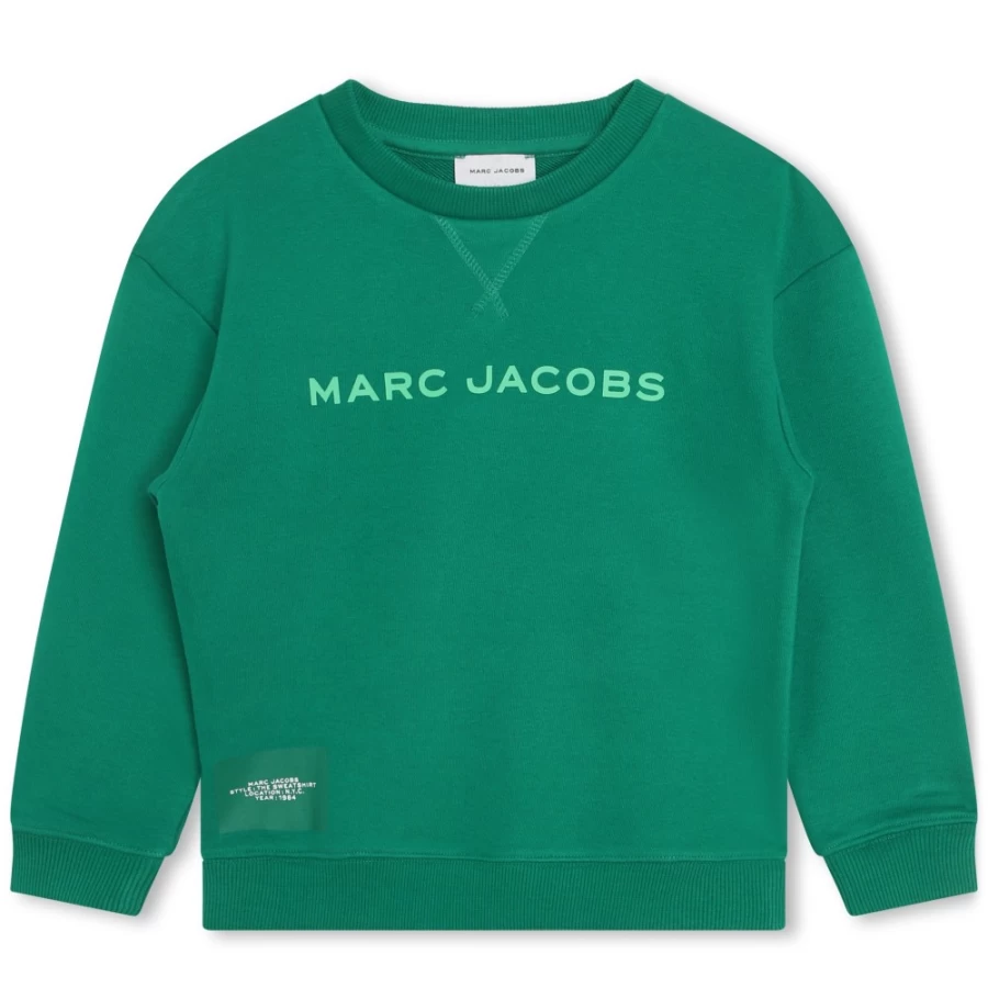 MARC JACOBS Girls Green Cotton-Rich Sweatshirt | Soft & Comfortable Pullover
