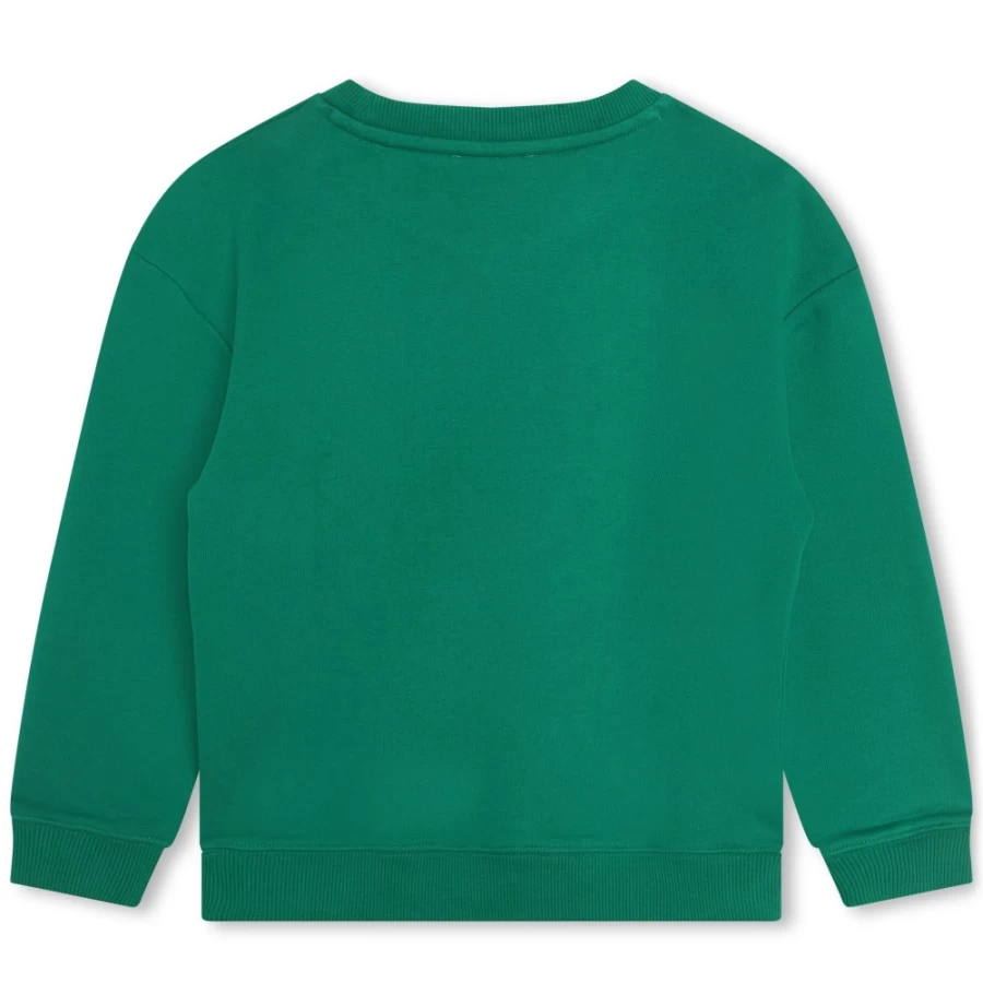 MARC JACOBS Girls Green Cotton-Rich Sweatshirt | Soft & Comfortable Pullover