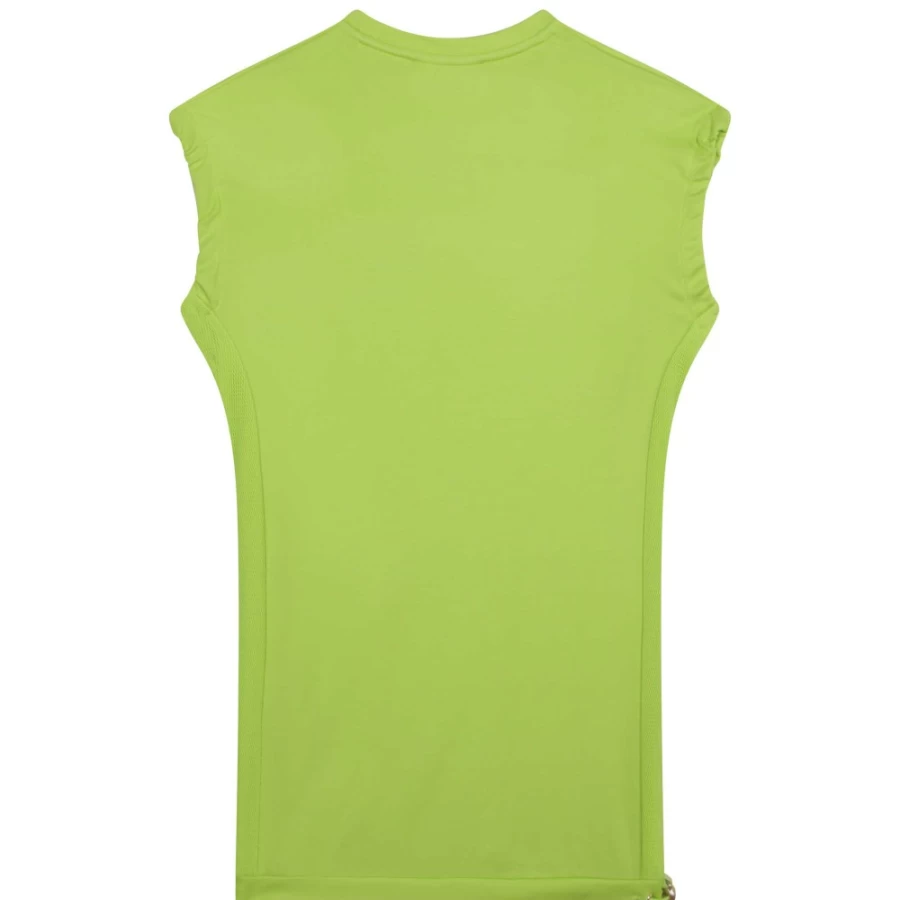 KARL LAGERFELD KIDS Girl's Green Mesh Detail Dress