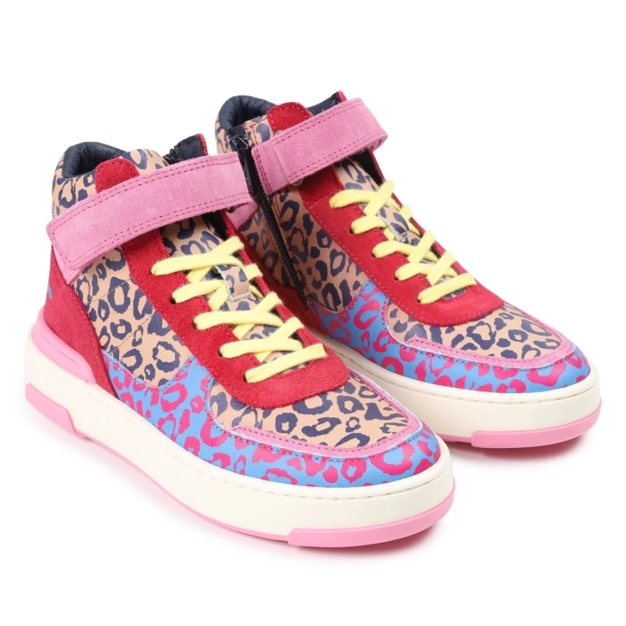 MARC JACOBS Girls' Multicoloured Lace-Up Leather Trainers for Stylish Comfort