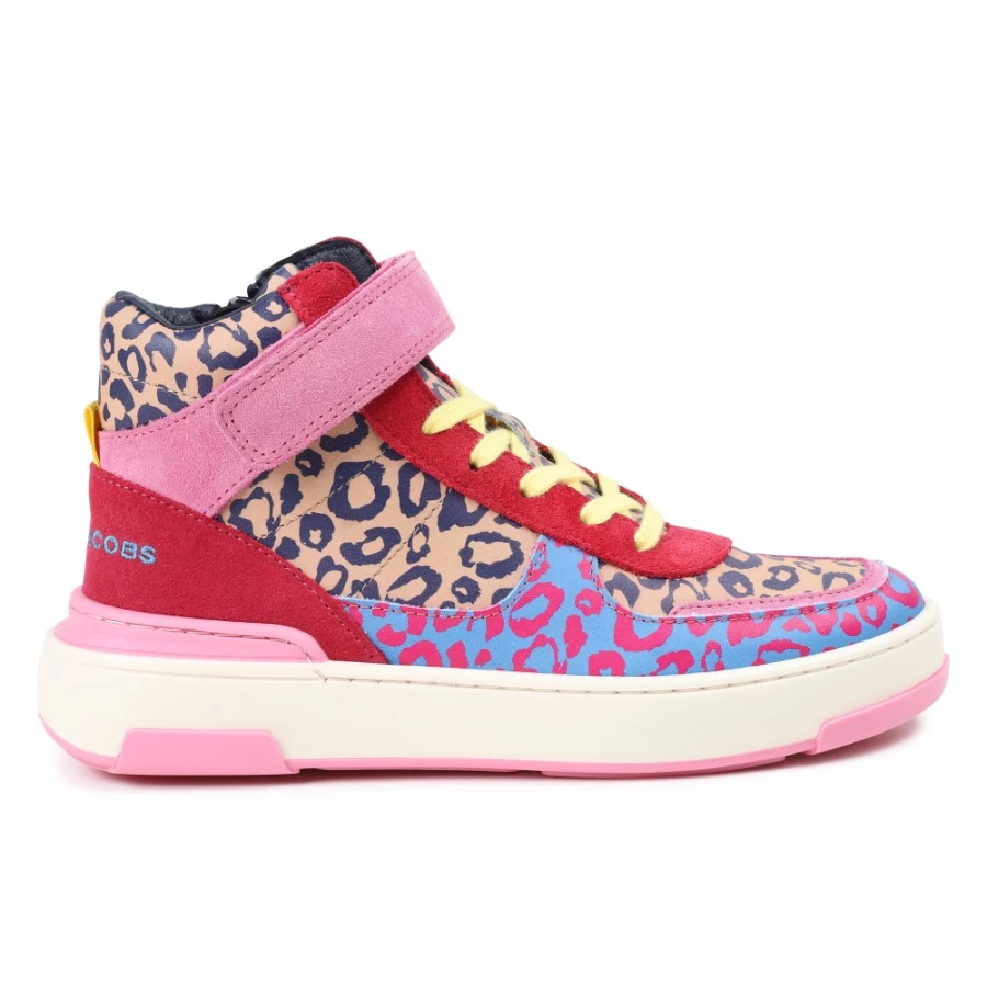 MARC JACOBS Girls' Multicoloured Lace-Up Leather Trainers for Stylish Comfort