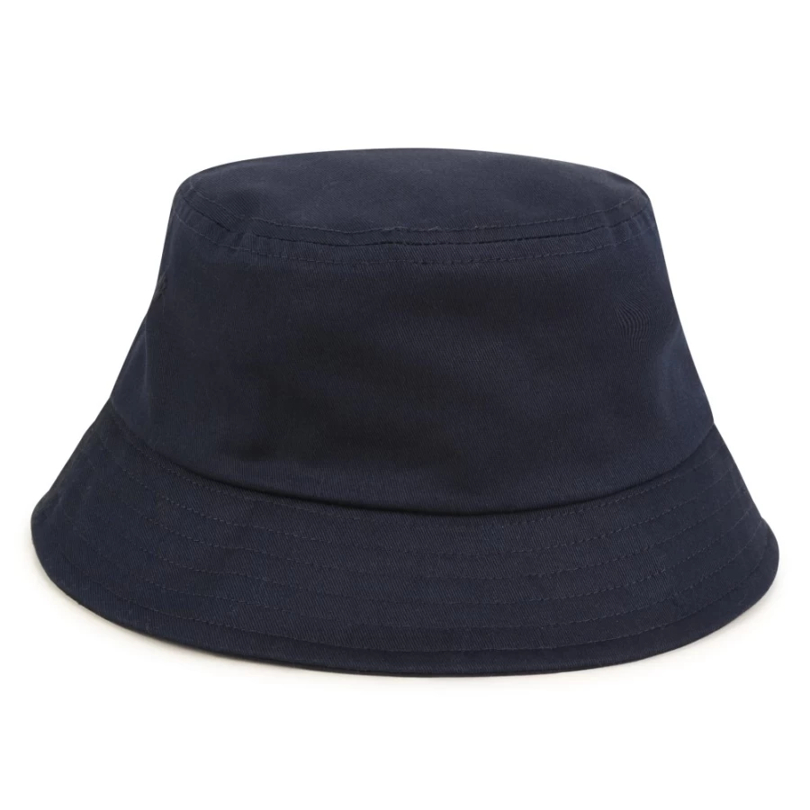 KENZO KIDS Navy Cotton-Lined Bucket Hat for Girls