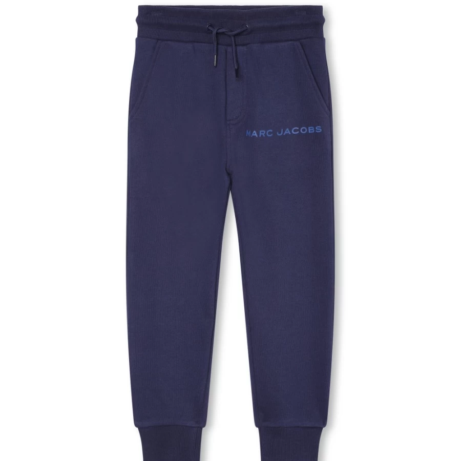 MARC JACOBS Girls Navy Fleece Jogging Pants for Comfort & Style