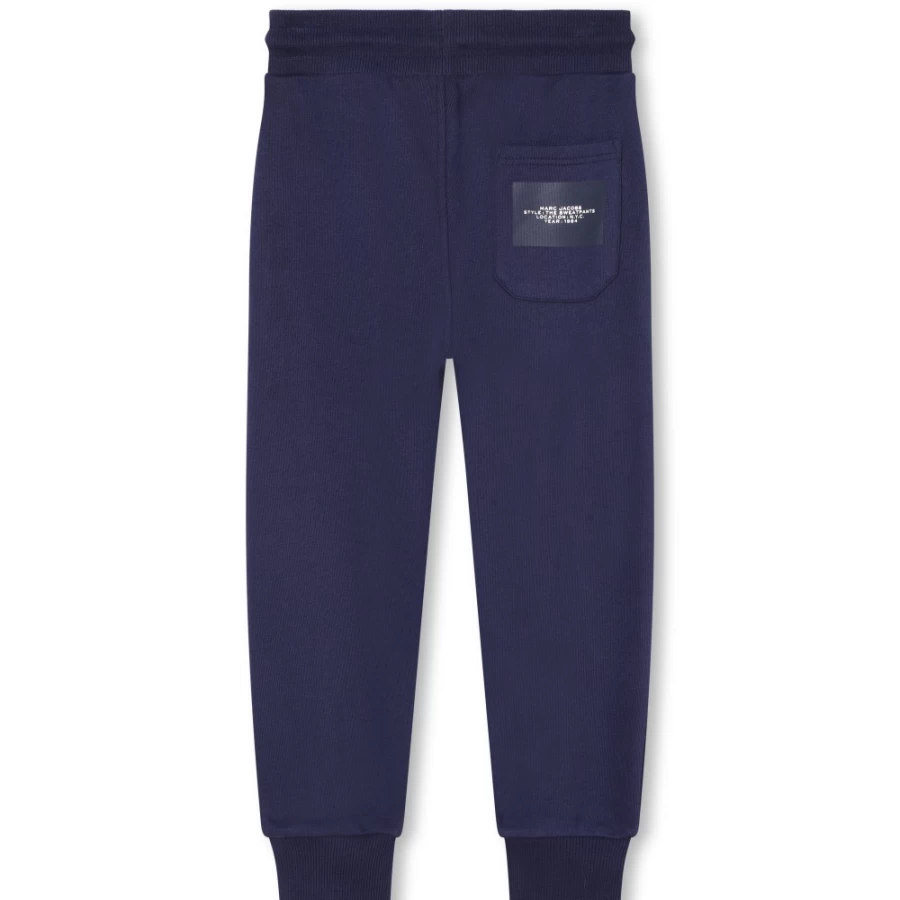 MARC JACOBS Girls Navy Fleece Jogging Pants for Comfort & Style