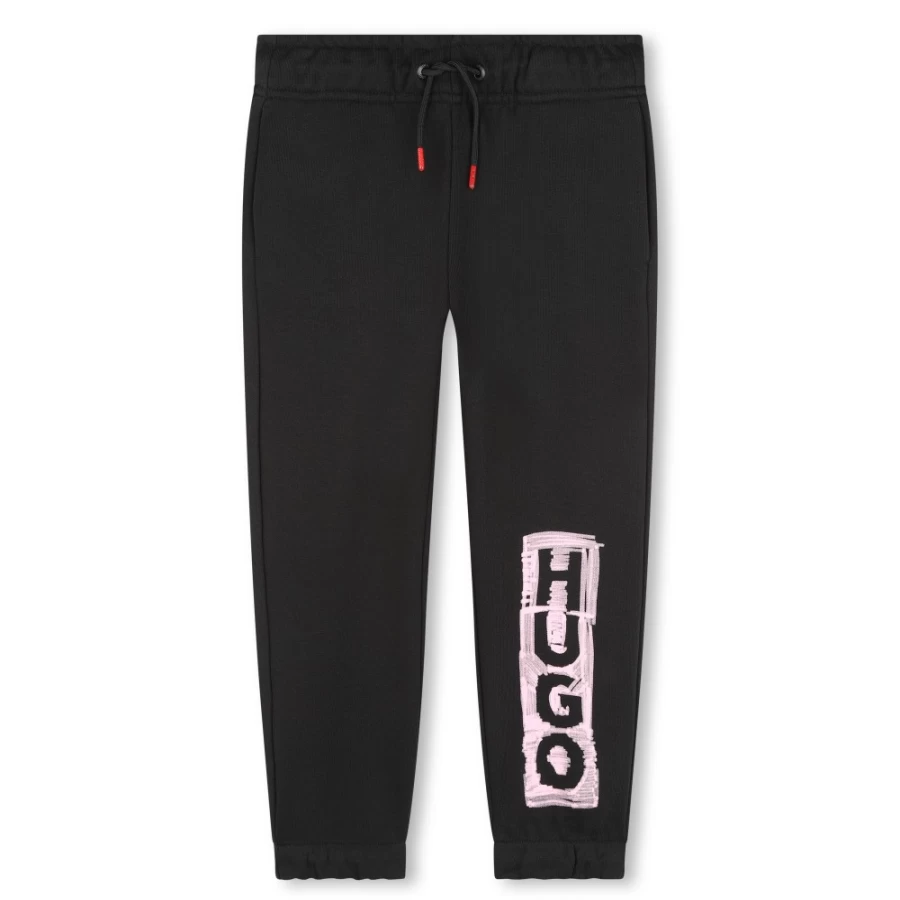 HUGO Black Fleece Jogging Pants for Girls - Comfortable & Stylish Workout Bottoms