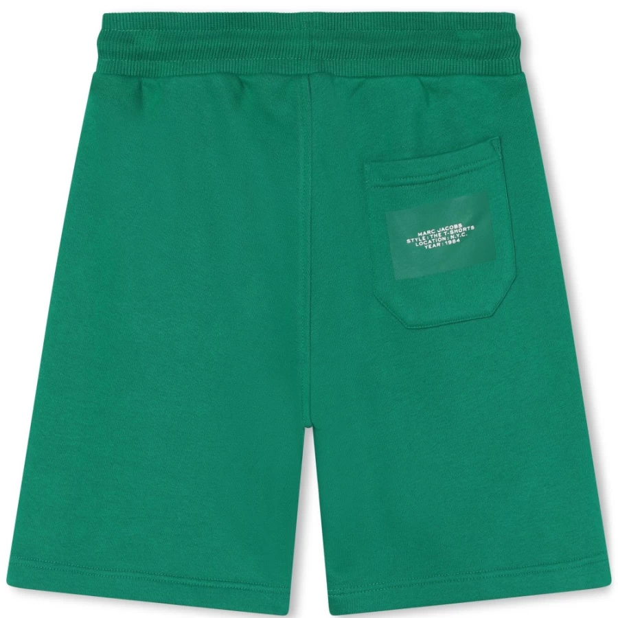 MARC JACOBS Girls' Green Cotton-Rich Bermuda Shorts for Comfort & Style