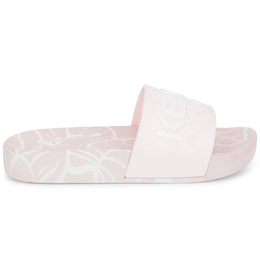 KENZO KIDS Girls' Pink Flip-Flops with Comfortable Rubber Sole