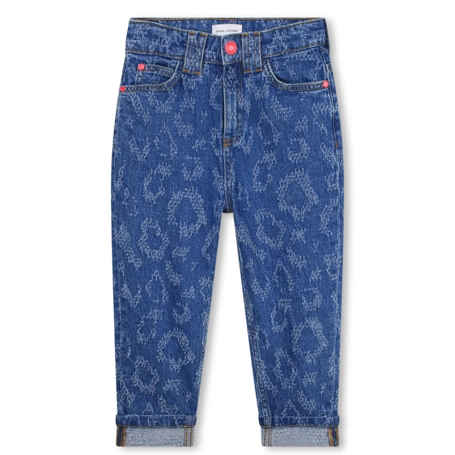 MARC JACOBS Girls' Denim Blue Jeans for Kids - Stylish Comfort Fit