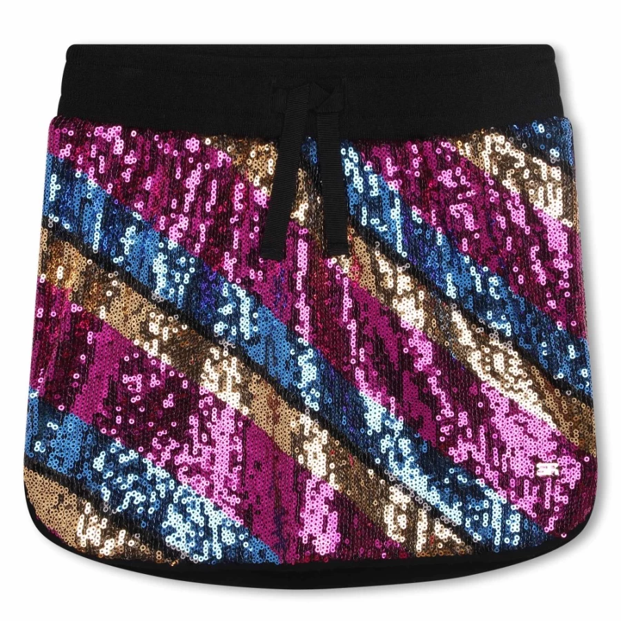 SONIA RYKIEL Girls Multicoloured Sequined Party Skirt for Festive Occasions